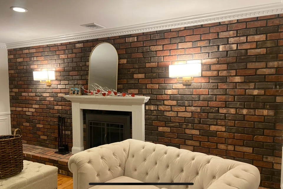 brick face interior wall