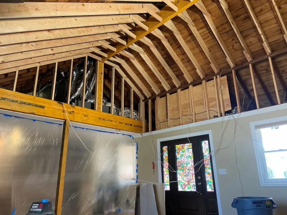 vaulted ceilings framing progress